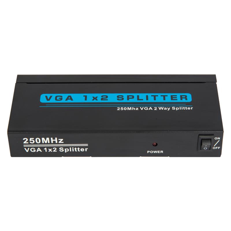 250MHz 2-drożny rozdzielacz VGA 1x2 1080P