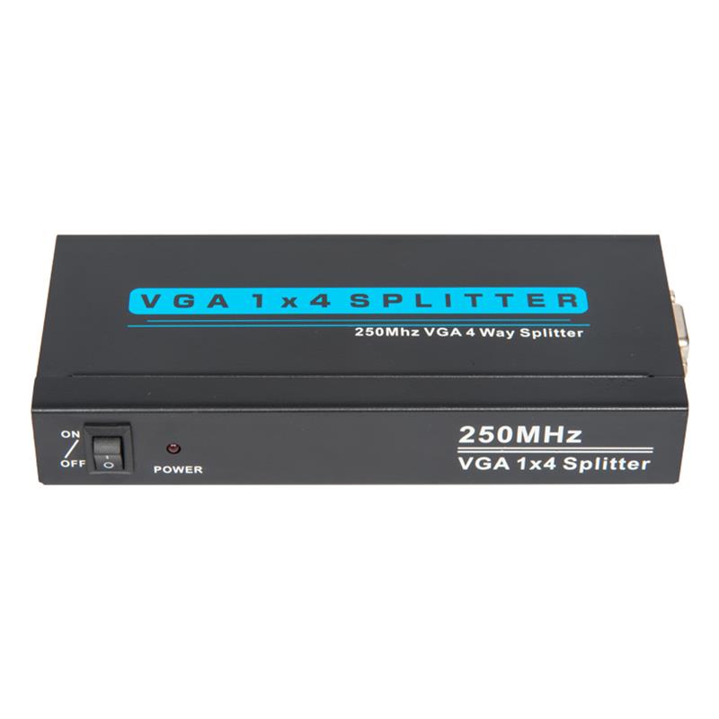 Rozdzielacz VGA 1x8 250 MHz, 8-drożny, obsługa 1080P