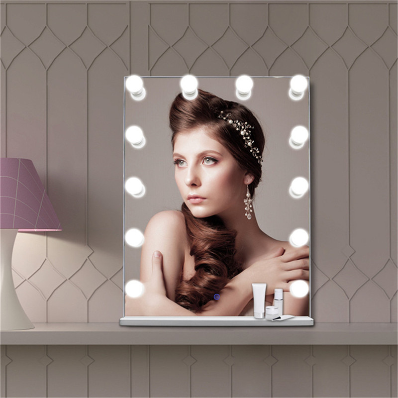 Hollywood Makijaż Vanity Mirror z lekkimi bulwiami, oświetlenie Vanity Dressing Table Lustro