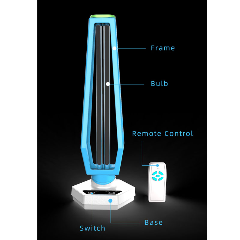 2020 Dezynfekcja UV Niebiesko-biała lampa przeciw koronawirusowi