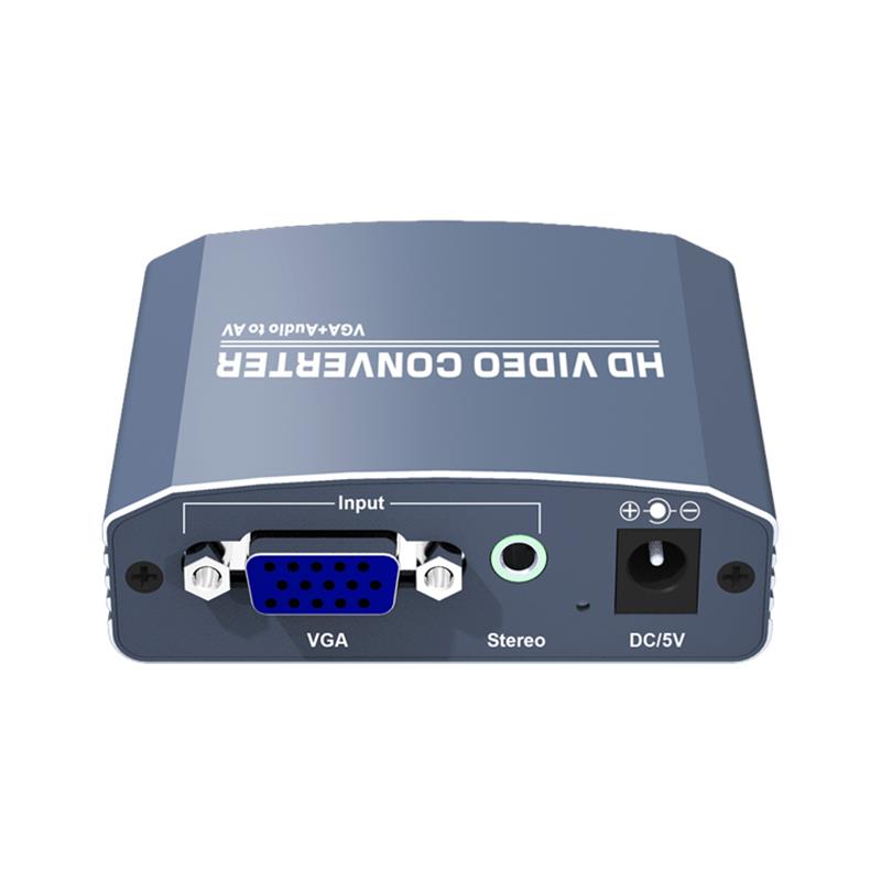 Obsługa VGA + Stereo Audio to AV Converter 1080P