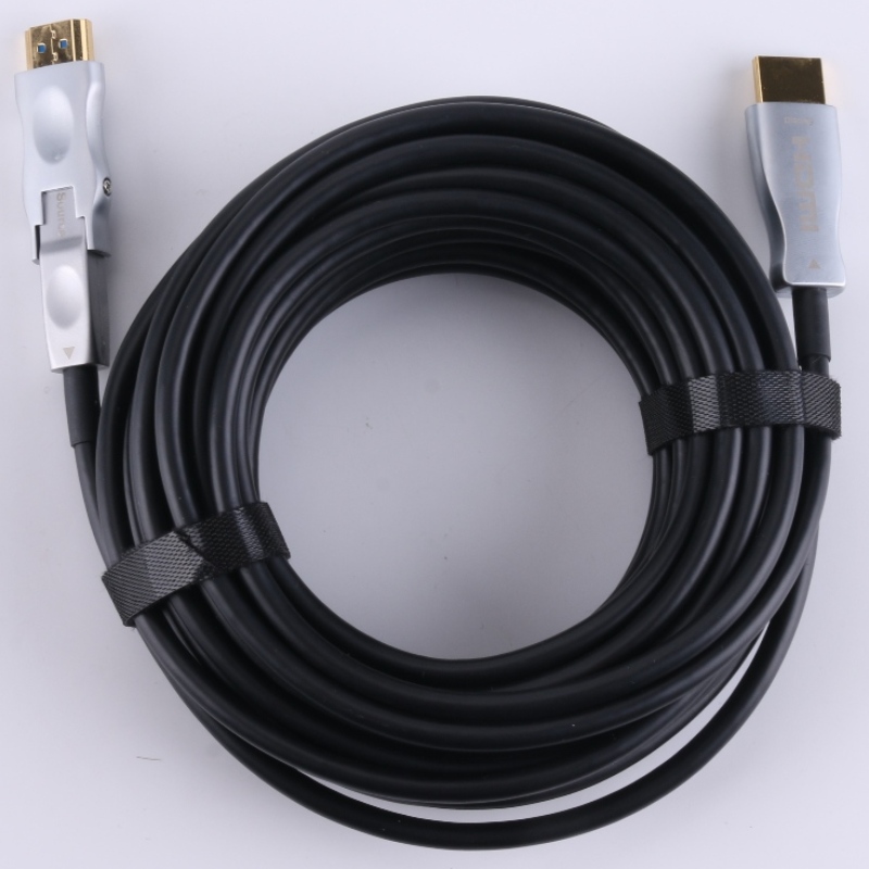Najlepsza cena HDMI 2.0 Typ A do D od strony źródła Detachable AOC światłowodowe kable 15m długości