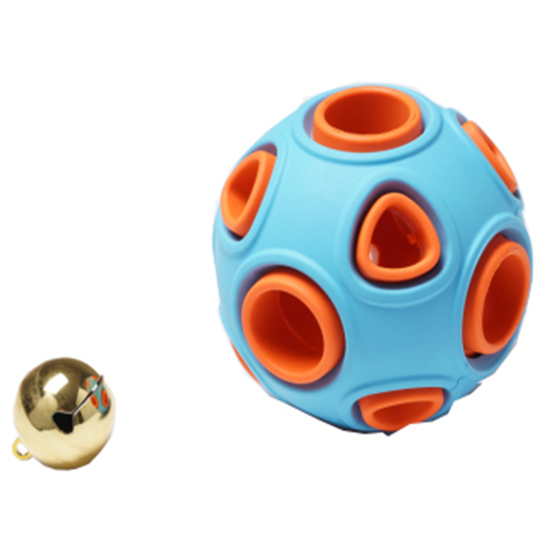 Populer gumowa kula z małym dzwoneczkiem do żucia dla zwierząt