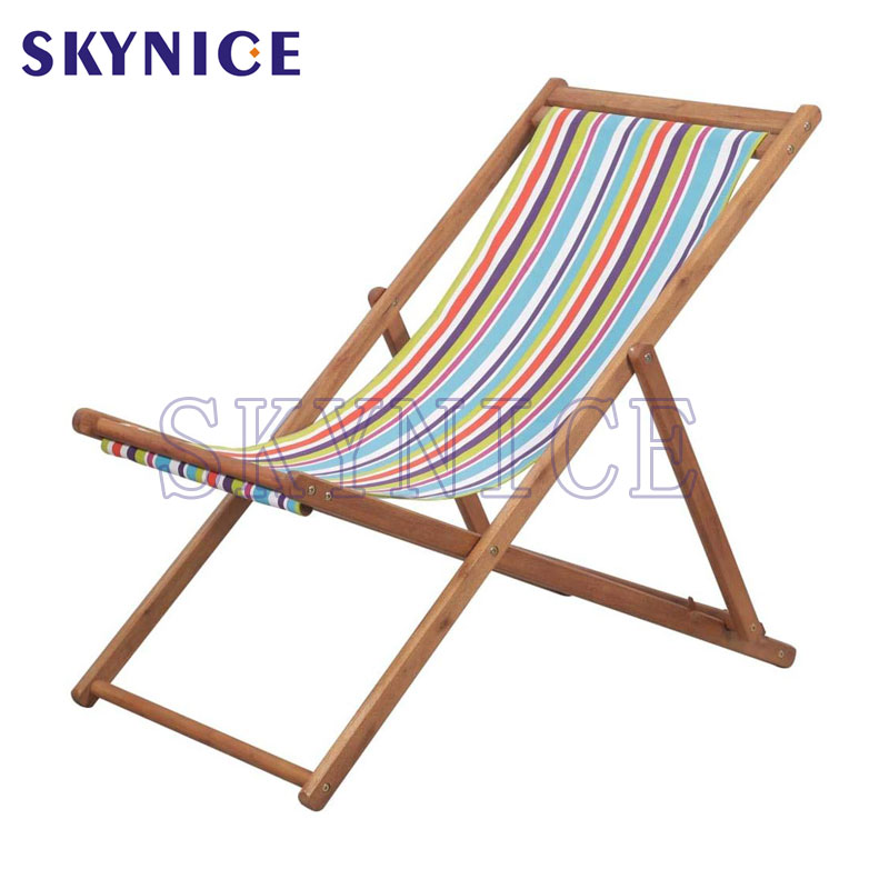 Tradycyjny fotel z drewnianym dekoltem Garden Beach Seaside Deck