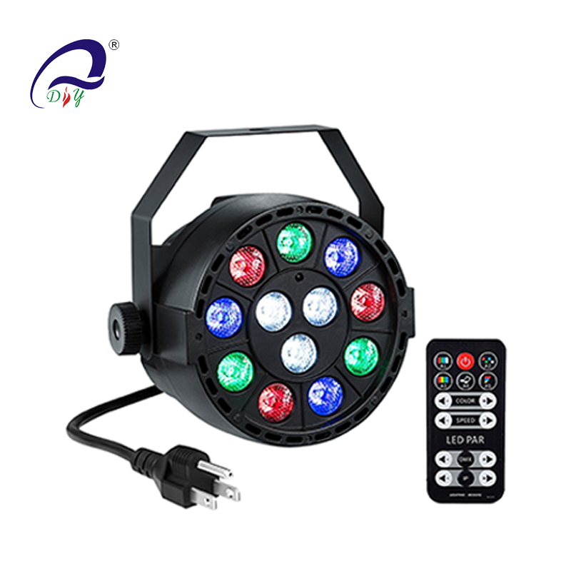 PL99 12PCS Mini LED Par Light with Plastic Body for Disco