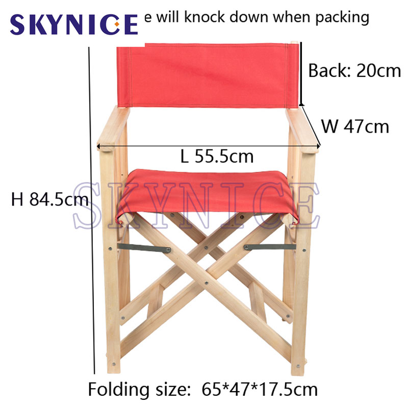 Hot Sale Custom Logo Fold Canvas Wooden Director Chairs