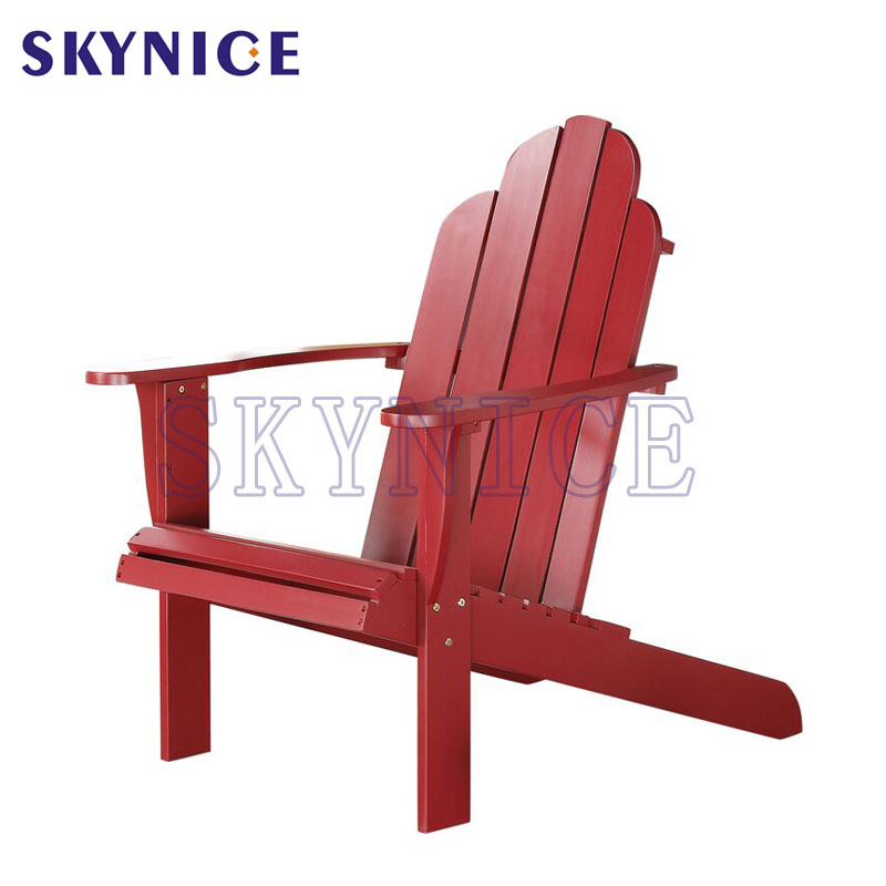 Drewniane krzesło Adirondack do wypoczynku w ogrodzie
