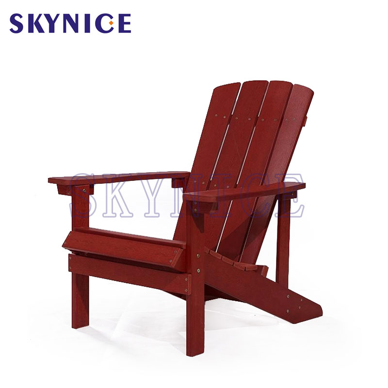 Krzesło Adirondack z litego drewna na zewnątrz Patio Garden Lounge