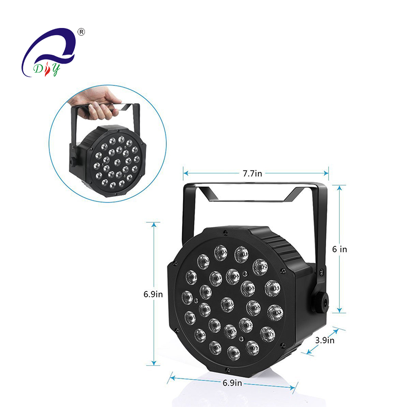 PL624pcs 1W RGBW LED Flat Aluminium Par Light