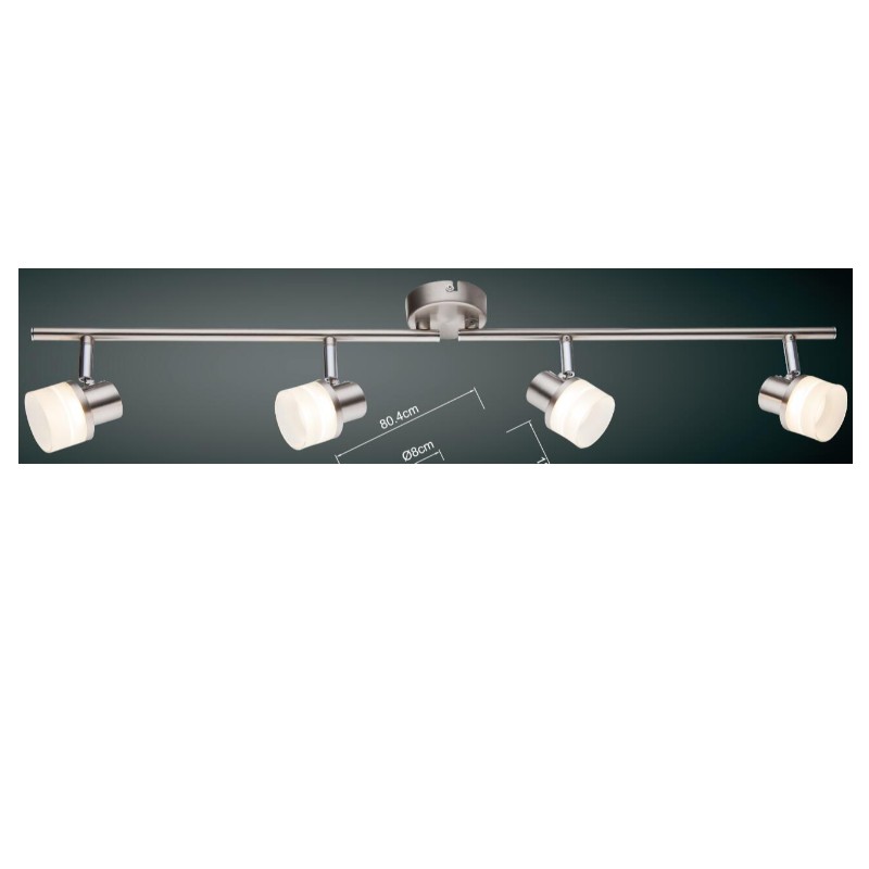 Oświetlenie punktowe LED wysokiego napięcia-4, z cylindrycznym kloszem z tworzywa sztucznego