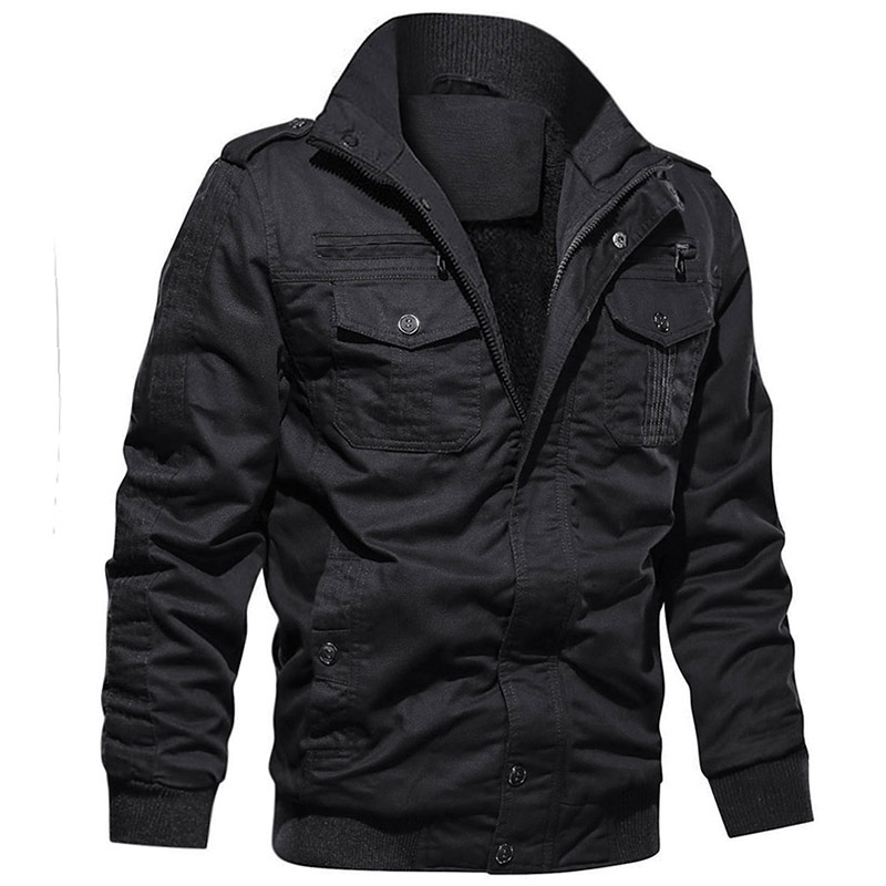 Thick Pilot Jacket men Fashion Custom Plus Size Bomber Fleece Winter Coat ciepłe