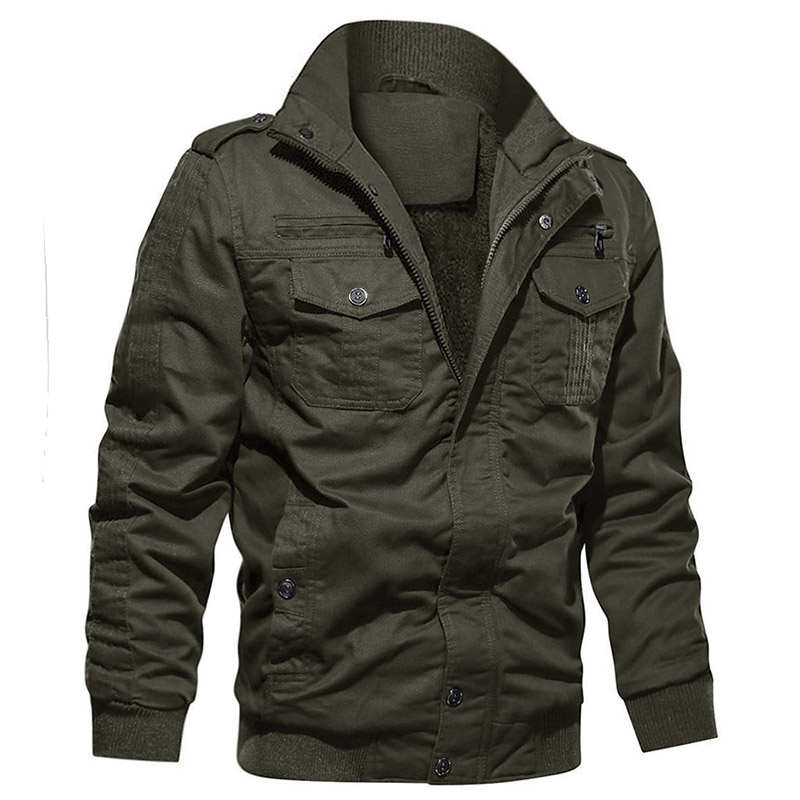 Work Jacket men Custom Plus Size Bomber Fleece Winter Coat ciepły Wytrzymałość Thick