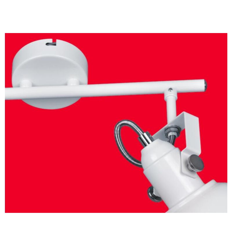 Oświetlenie punktowe-2 z metalowym kloszem i uchwytem U.