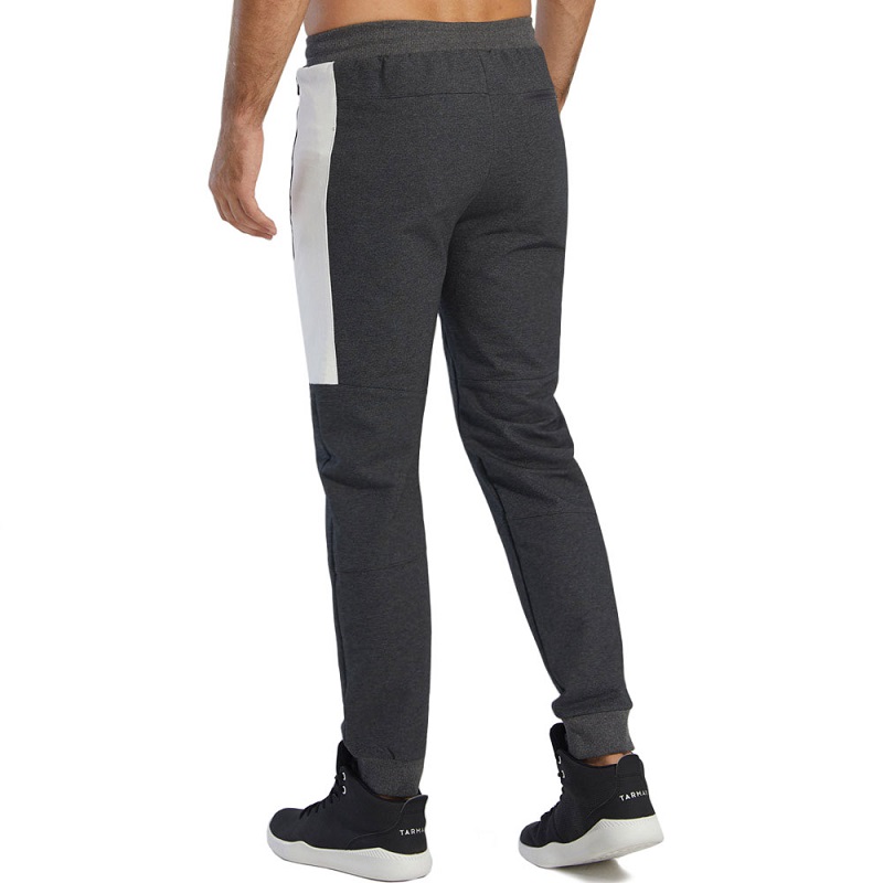 Men\s Joggers Gym Elastic Close Bottom Workout Athletic Pants with Zipper Pockets
