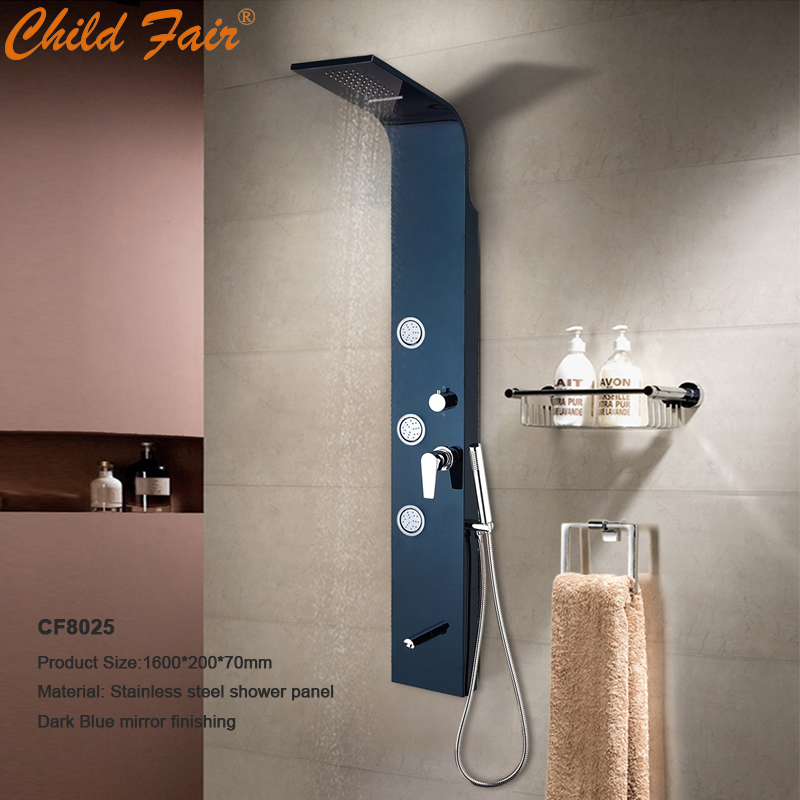 Panel prysznicowy ze stali nierdzewnej CF8025, panele łazienkowe, prysznic z masażem