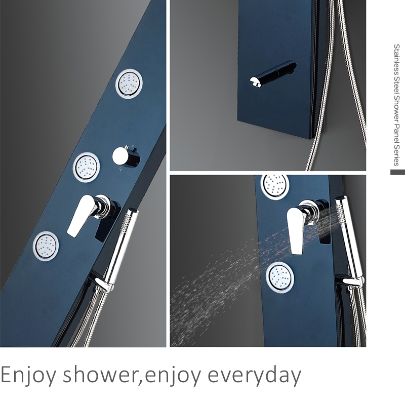 Panel prysznicowy ze stali nierdzewnej CF8025, panele łazienkowe, prysznic z masażem