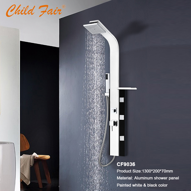 Panel prysznicowy w łazience CF9036, panel prysznicowy z aluminium, panel prysznicowy z masażem