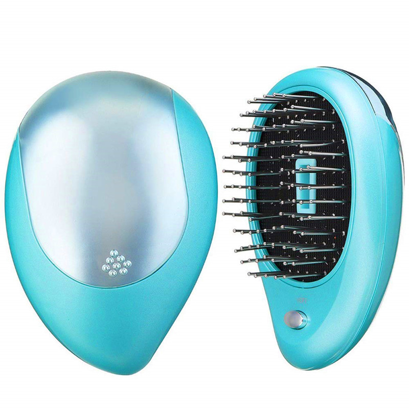 Przenośna elektryczna jonowa szczotka do włosów Mini antystatyczny grzebień do masażu Grzebień Magic Beauty Brush Home Travel Narzędzie do stylizacji włosów