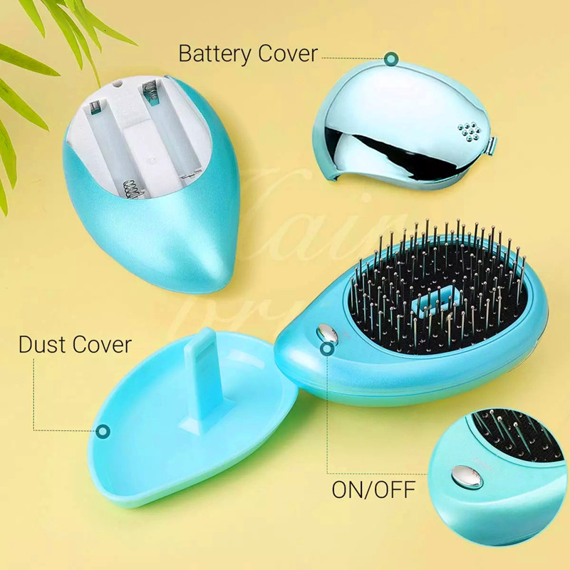 Przenośna elektryczna jonowa szczotka do włosów Mini antystatyczny grzebień do masażu Grzebień Magic Beauty Brush Home Travel Narzędzie do stylizacji włosów