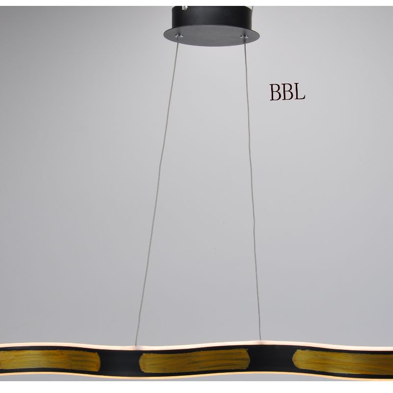 LED lampa wisiorkowa z obudową lampy falowej i światło w górę i w dół