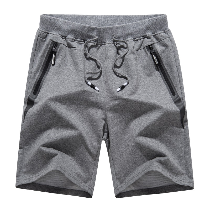 Men\ Cotton Joggers Casual Workout Shorts Running Shorts with Zipper Pockets Lose Leg Bottom Activewear