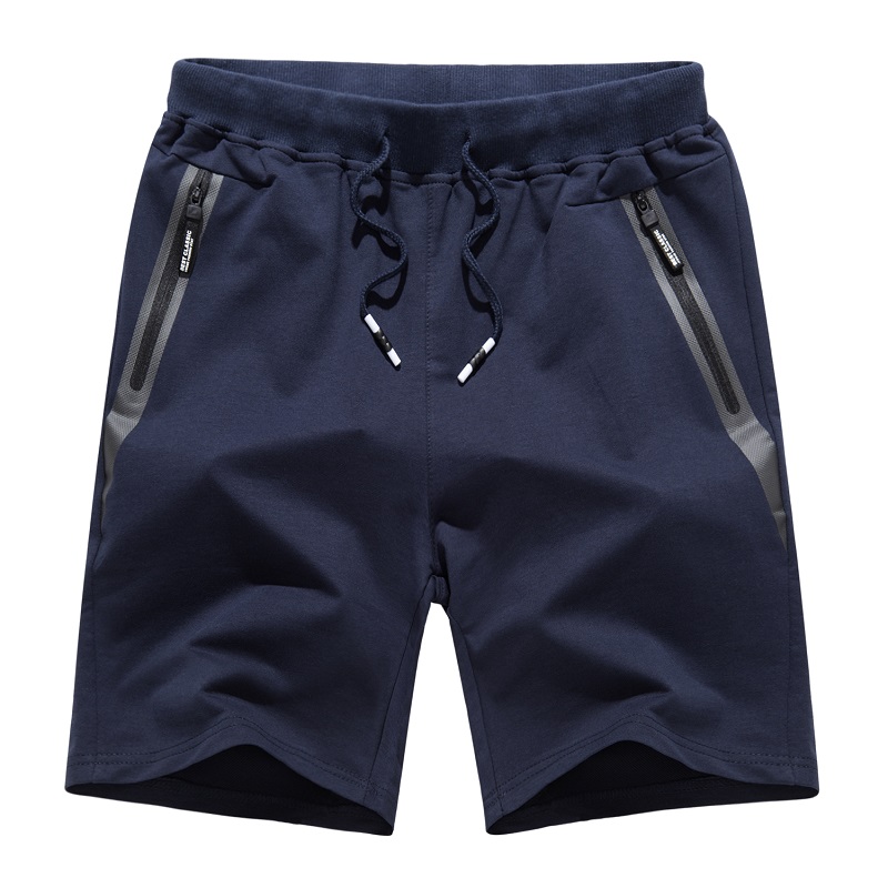 Men\ Cotton Joggers Casual Workout Shorts Running Shorts with Zipper Pockets Lose Leg Bottom Activewear