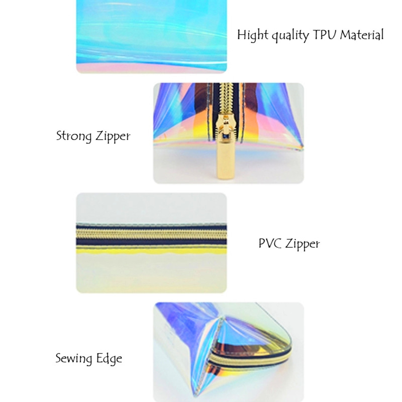 Indywidualna Transparent TPU Holograficzna Torba Kosmiczna Personalizowana Laser Pvc Makijaż