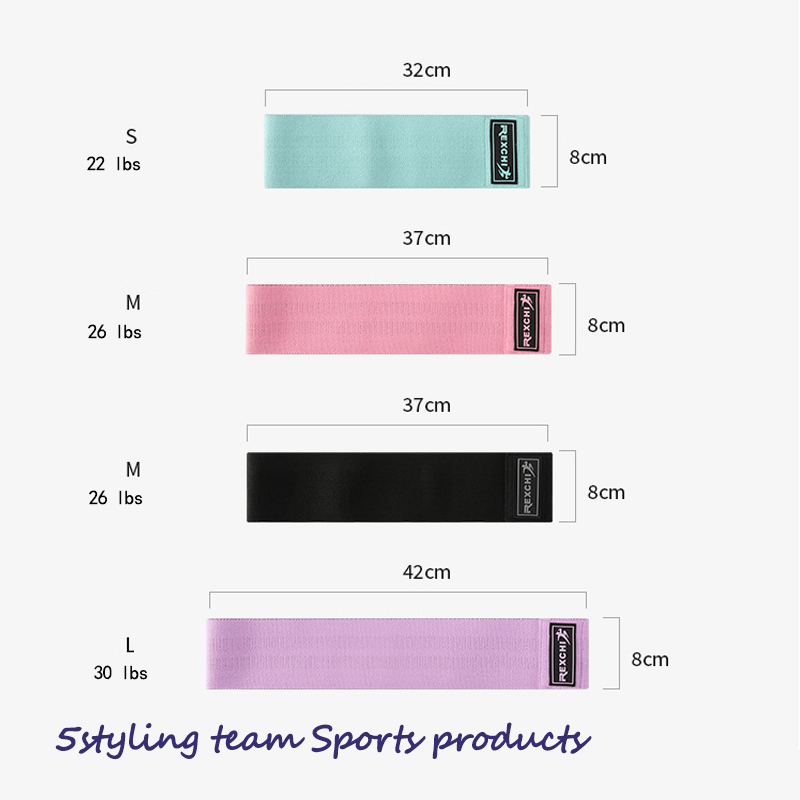 Joga Rexchi \/ Reich z pierścieniem biodrowym Odporność na jogę z przysadzistą elastyczną elastyczną opaską na drutach