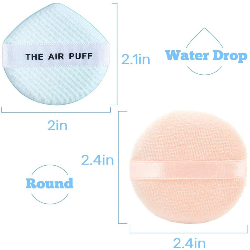 Proszek do pudrowania pudrem puddingiem puddingowym z poduszką powietrzną Puff Puff Round Sponge Cosmetic Water Drop Powder Puff Latex Free Foundation Sponge Face Puff for Suche