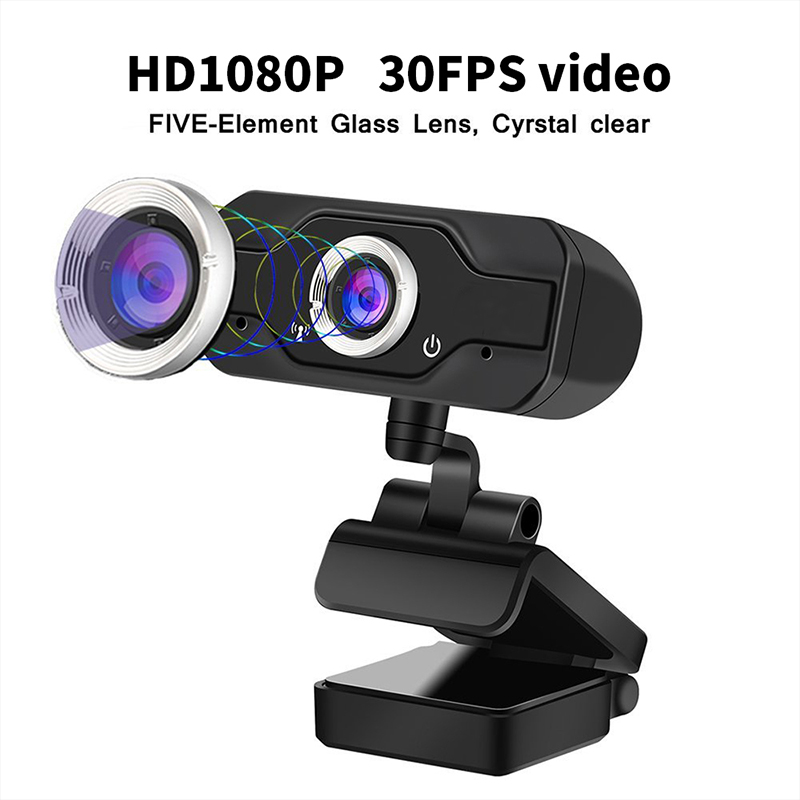 HD 1080P Kamera PC Laptop Web Camera,110 dovideo 176; Wide-Angle z USB 2.0 Video Recorder Live Broadcast Camera Build-in Microphone