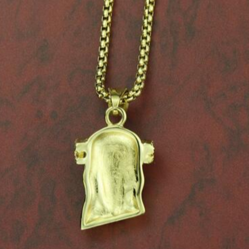 Retro biżuteria europejska i amerykańska retro osobowość Jezus portret stal nierdzewna 18K Gold Men's Pendant retro Jesus portret Pendant