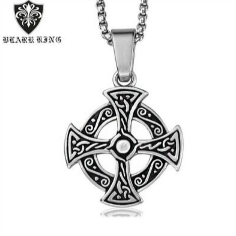 Personalizowana biżuteria Koreański mody mężczyźni\s Stainless Steel Cross Pendant tag Retro Pattern Cross Pendant