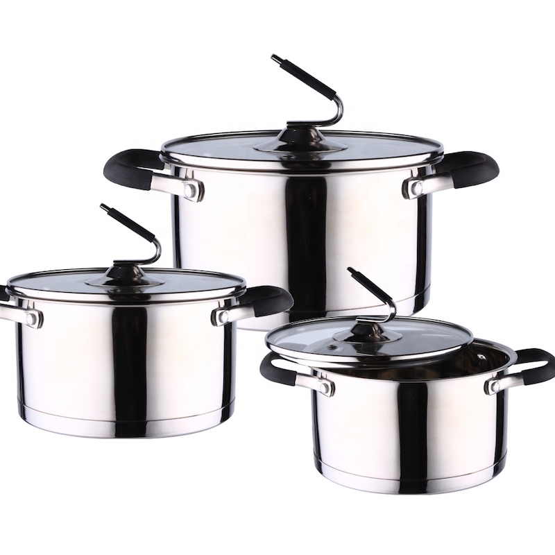 zestaw casserole, komplet 3pcs, komplet z 5-ciu sztuk ze stali nierdzewnej