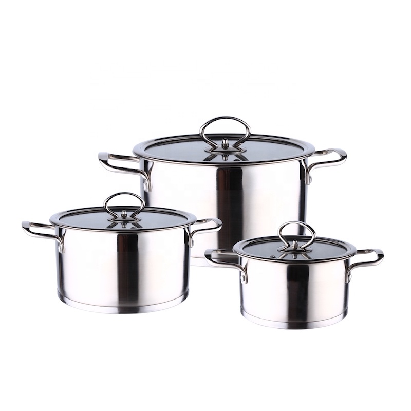 zestaw casserole, komplet 3pcs, komplet z 5-ciu sztuk ze stali nierdzewnej
