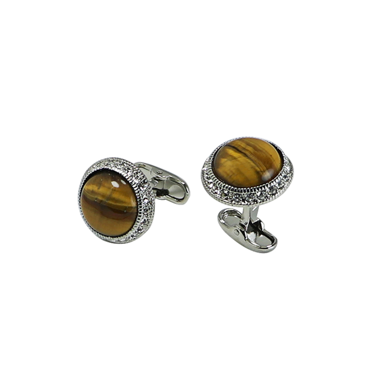Spinki do mankietów firmy Tiger's Eye & Crystal Hola