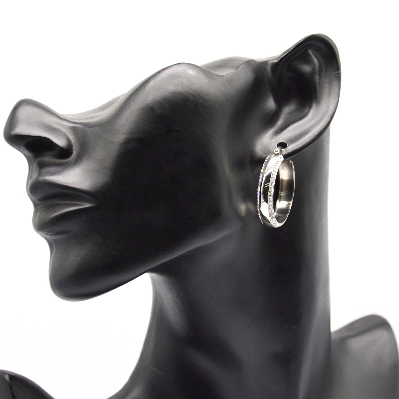 Stal nierdzewna okrągła lepka skała Earring rfber0020