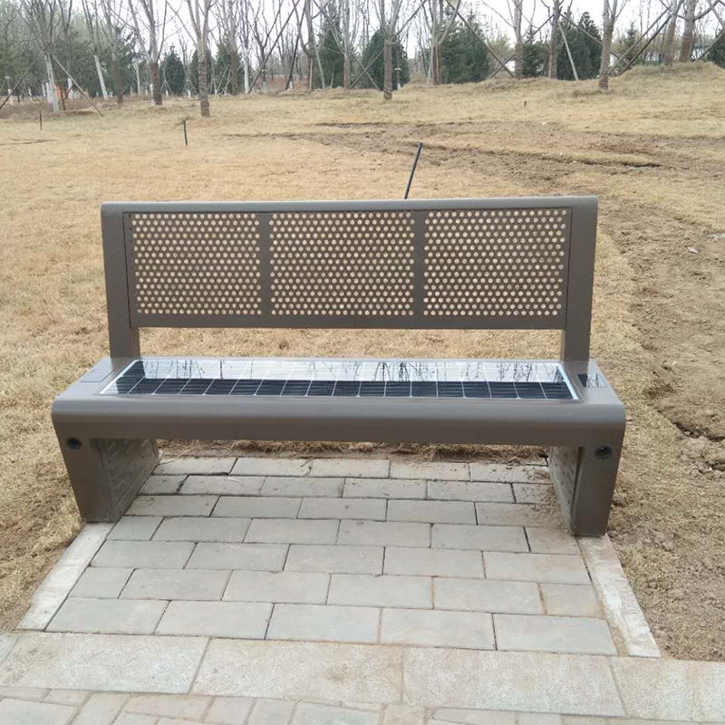 Bezprzewodowe ładowanie Cena fabryczna Miejskie fotele Solar Garden Bench Producent