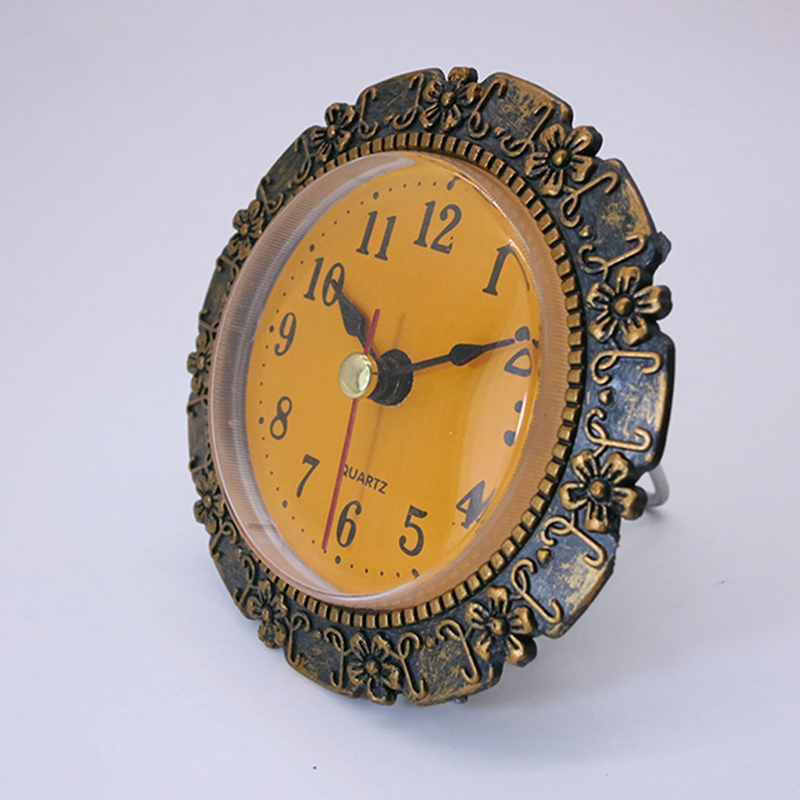 Średnica 80 mm śliwkowa antyczna wstawka z zegarem ściennym