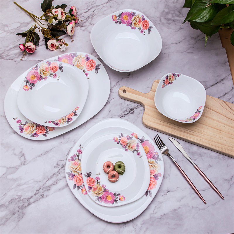 20F + Square Dinner Set Heat Resistant Opal Glassware