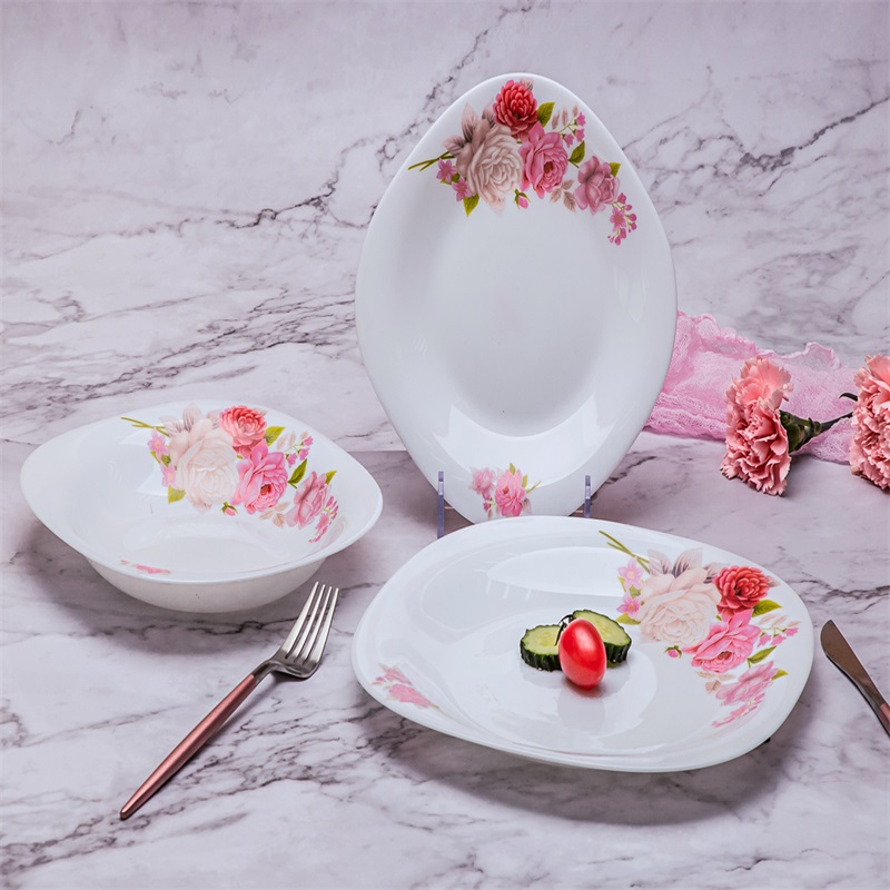 20F + Square Dinner Set Heat Resistant Opal Glassware
