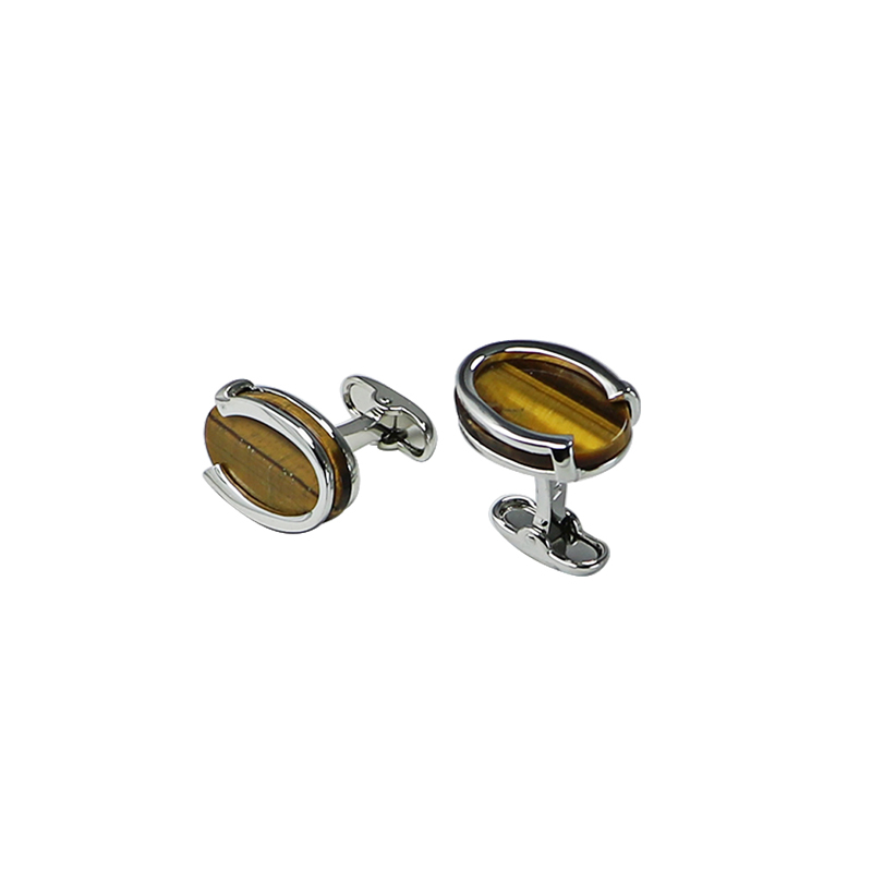 Tygrys Oval U Shape Cuff Links