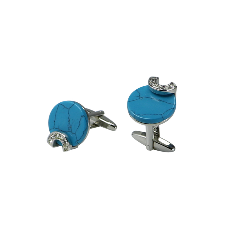 Antique Turquoise Personalized Suit Cuff Links
