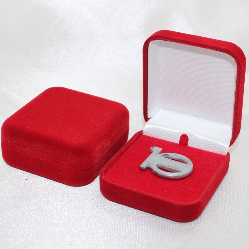 Element F-2S okrągły kształt Velvet Box dla odznaki, mm.52*57*25, wagi około 26g