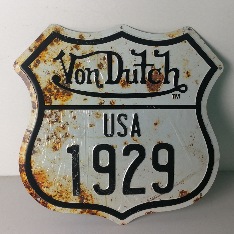 Vintage tłoczone metalowe plakietki emaliowane do wystroju wnętrz pubu lub znak ostrzegawczy Retro plakietki emaliowane Vintage dekoracyjne tabliczki Metalowa ściana