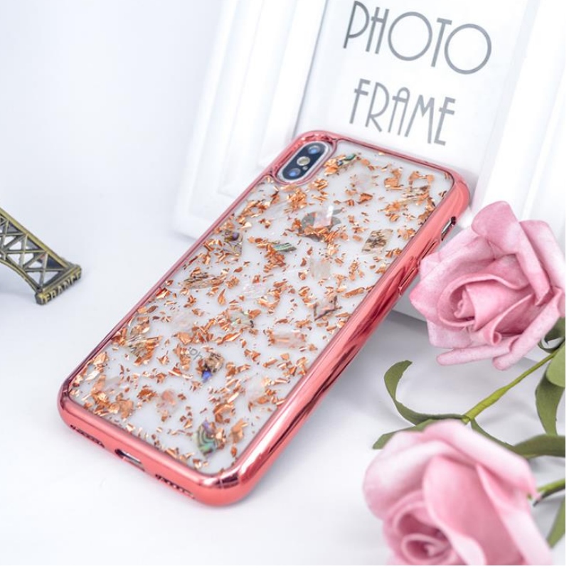 Jabłko do sprzedaży bezpośredniej iPhone poszycie złotej folii, kolorowa przezroczysta skorupa wróżki na zamówienie