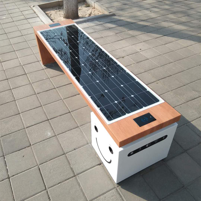 Fashion Design Music Display Solar Charging Bench WiFi Hotpot Smart Garden Furniture Furniture