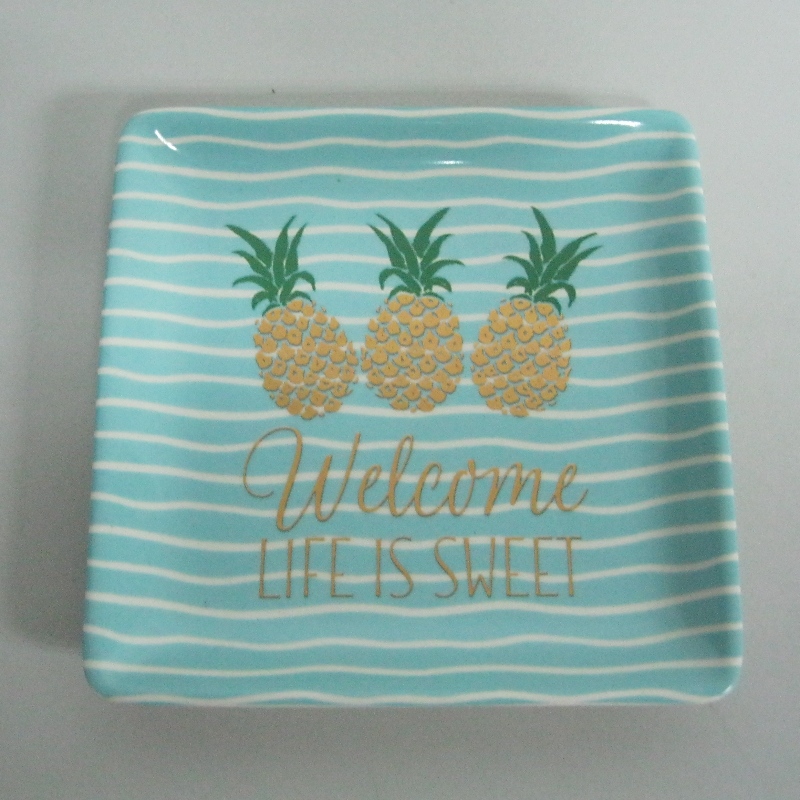 Gold Metallic Decal Ceramic Plate Dinner Plate Dekoration Plate 4.5\\