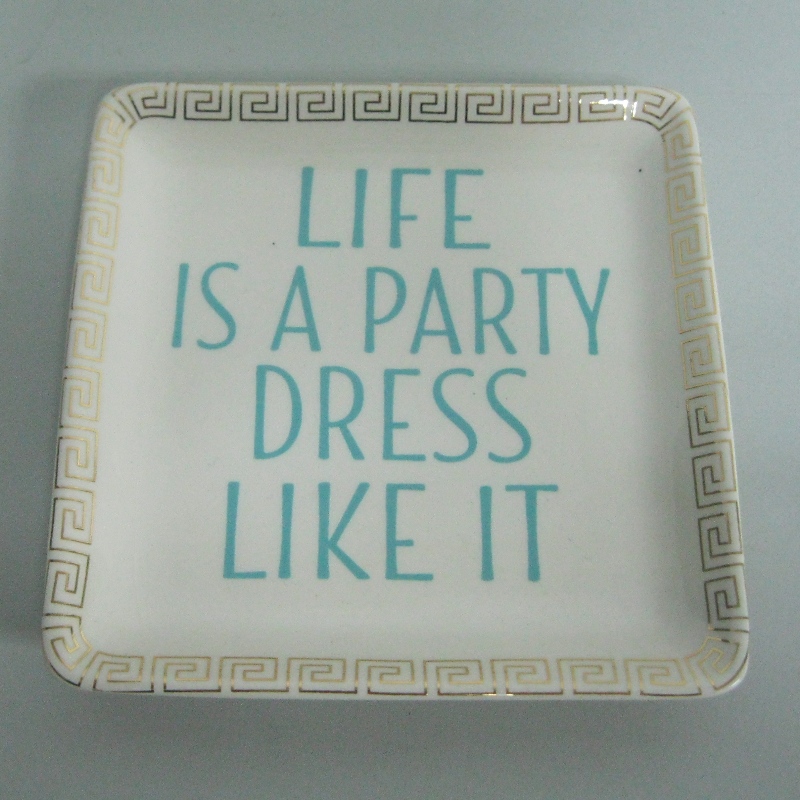 Gold Metallic Decal Ceramic Plate Dinner Plate Dekoration Plate 4.5\\