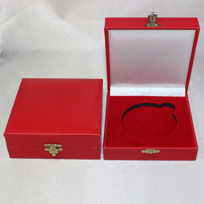 Element V-06L kwadrat Plastic Leatherette Papier Box dla 60-80 mm monety, medalu, itp. mm.100*100*40, wagi około 110g