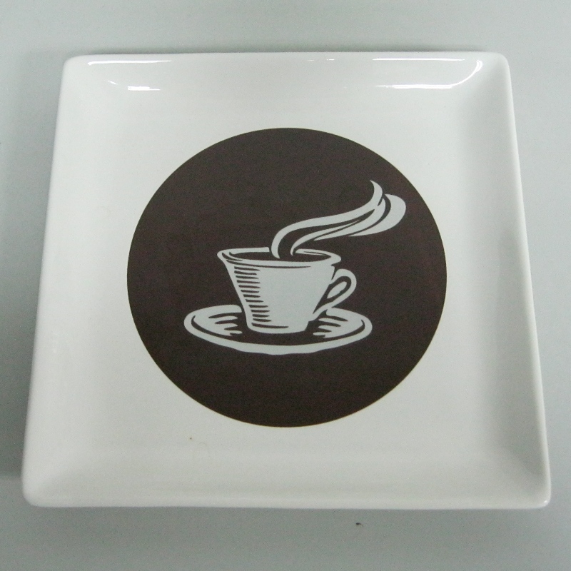 Ceramiczna Tablica Kawa z talerzem derokacji talerzem jadalnym